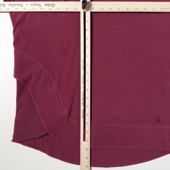 Sweaty Betty Invigorate Luxe Gray Hooded Sweatshirt Mock Neck Small Athleisure - Picture 7 of 7